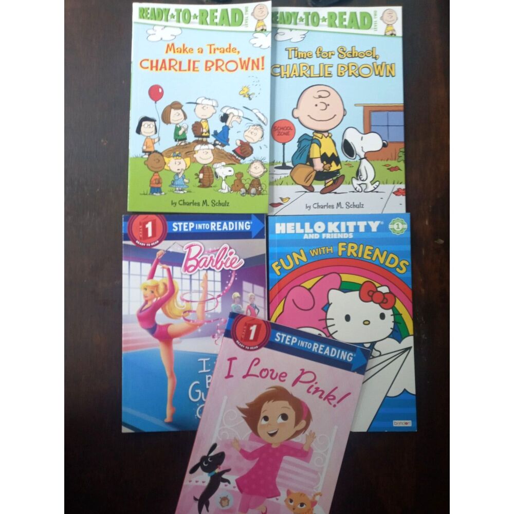 Set of 5 Step into Reading/Ready Levels Paperback Children's Books